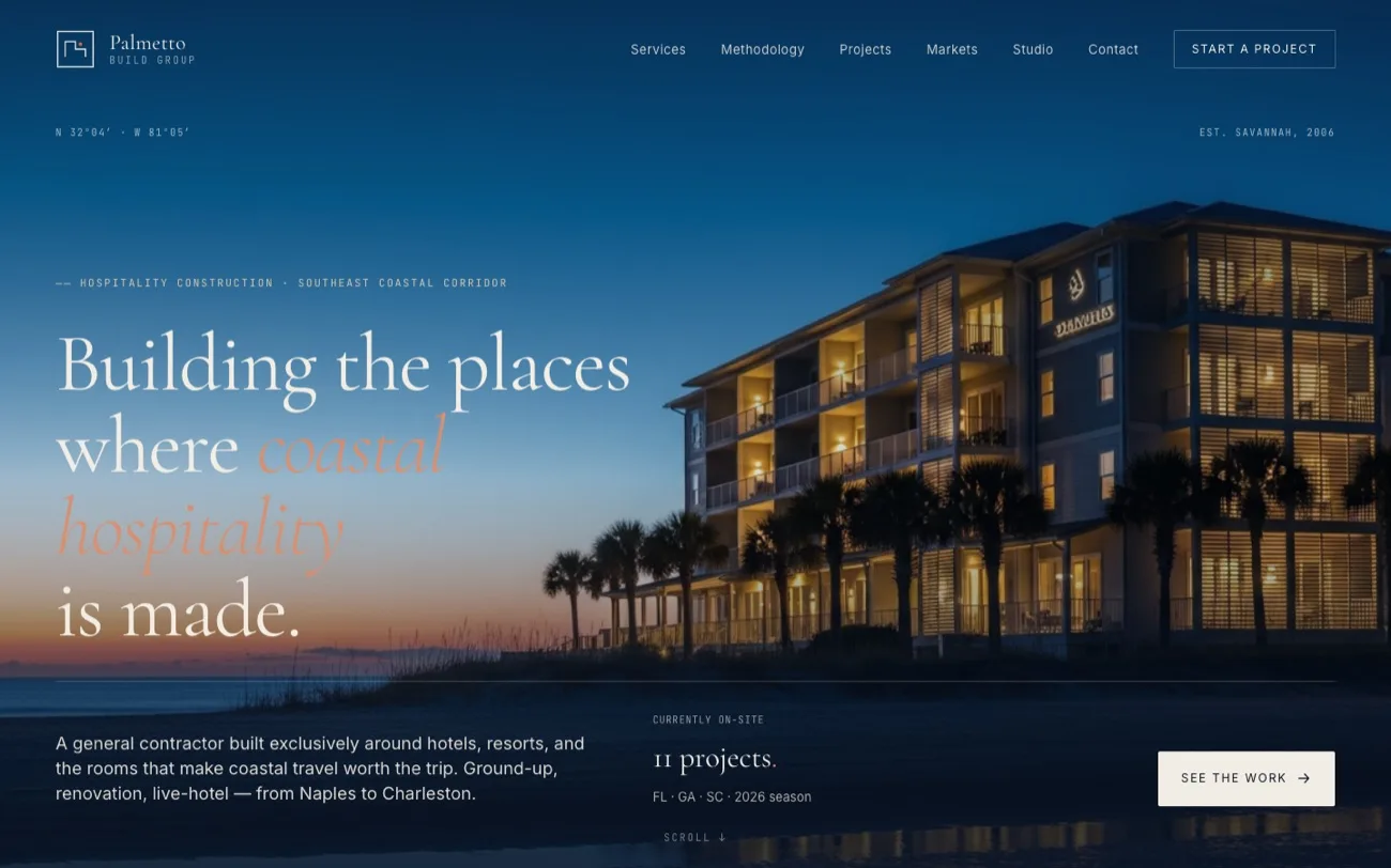 Palmetto Build Group website